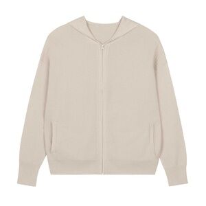 NWT NEIWAI Silky Knit Hoodie in warm beige